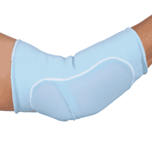 elbow in blue elbow sleeve